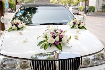 婚車扎花價格,婚車裝飾